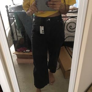 Topshop Moto Crop Black Denim